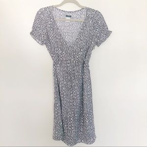 J. Crew Gray/Cream Chain Link Print Silk Dress 4